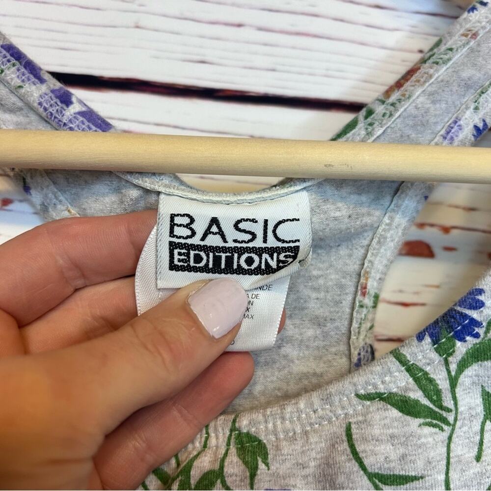 Vintage Floral Basic Editions Racerback Sports Br… - image 3